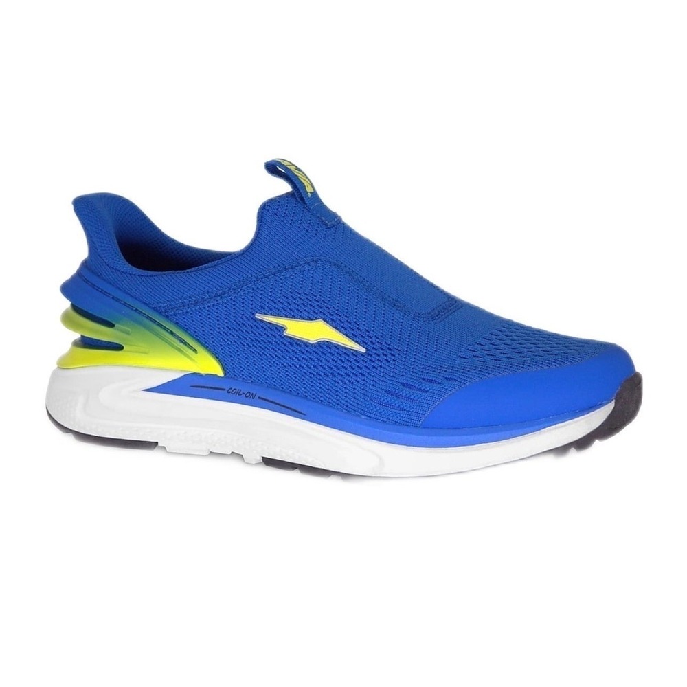 Avia Kids Coil-On 2.0 Athletic Sneakers Blue Yellow Slip On Boys Size 5 NWT
